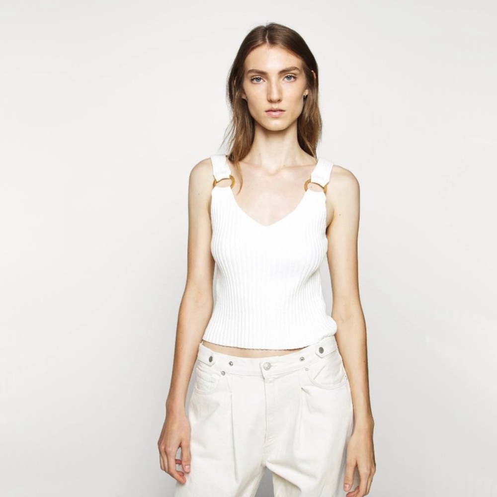Club Monaco Ribbed Knit Ring Tank-top